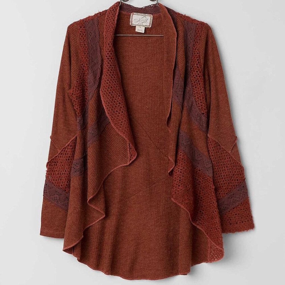 Rust knit cardigan
